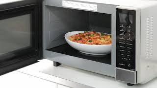 NNSF574S Flatbed Microwave  Suitable for Large Dishes [upl. by Linker]