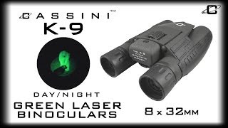 CASSINI K9 8 x 32mm GREEN LASER Binoculars [upl. by Torray]