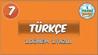 7 Sınıf Türkçe  1 Dönem 1 Yazılıya Hazırlık [upl. by Sillek47]