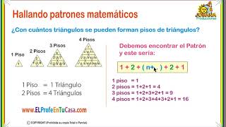 Patrones matemáticos ejercicios [upl. by Heisser]