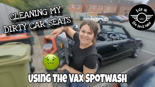 Vax Spotwash VS Mini Convertible  Cleaning Car Seats  Mini R52 [upl. by Rhynd]