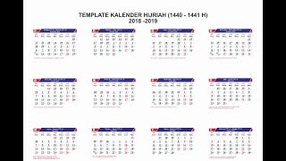 Download Kalender 1440 Hijriah Tahun 2019 [upl. by Eimmac]