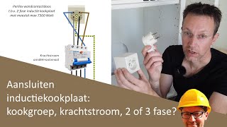 Inductie kookplaat aansluiten kookgroep krachtstroom Perilex  Zelf Een Huis Bouwen [upl. by Ahseikan]