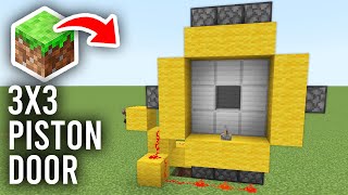 How To Make 3x3 Piston Door In Minecraft  Bedrock amp Java [upl. by Gerson]