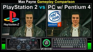 Max Payne PlayStation 2 vs PC w Pentium 4 Gameplay Comparison [upl. by Essyla]