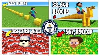 World Records made by Indian YouTubers in Minecraft  TechnoGamerzOfficial [upl. by Nayrbo]