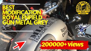 Royal Enfield Gunmetal Grey Best Modification amp Accessories  Mukul Verma Films [upl. by Anem]