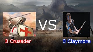 3 Crusader Vs 3 Claymore ROBLOX WARLORDS [upl. by Ybsorc]