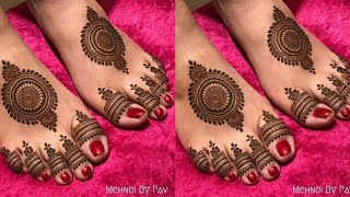 leg mehndi design simple  piron ki mehndi ka design  foot mehndi design पैरों की मेहंदी  henna [upl. by Einhpets]