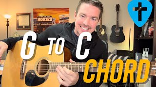 G to C Chord Transition Made Easy Beginner Guitar Lesson [upl. by Groos]