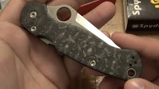 KNIFE TRADE  A Lefty Viewer Traded Me A Custom Tanto Spyderco PM2 For My Collection [upl. by Alburg]