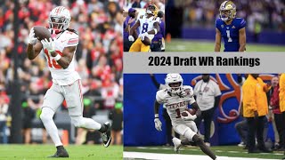 Ranking the Top Wide Receivers in the 2024 NFL Draft [upl. by Rehpinej]