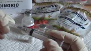 HCG Mixing for Injection Part 1 of 2 [upl. by Enattirb]