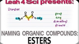 Naming Esters  Organic Chemistry IUPAC Naming by Leah4sci [upl. by Danielson]