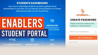 How to Use Enablers Student Portal  Dashboard  Get Free Access for all Features [upl. by Flita]