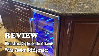 Phiestina 24 Inch Dual Zone Wine Cooler Refrigerator Review 2020 [upl. by Gio829]