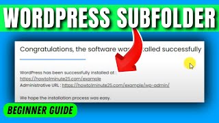 How to create subfolder for wordpress website 2024 [upl. by Nylram]