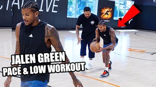 Jalen Green NBA Workout Pace Balance amp Staying Low [upl. by Enitsej]