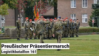 Preußischer Präsentiermarsch beim Logistikbataillon 161  genialer Ton  Heeresmusikkorps Hannover [upl. by Lever]