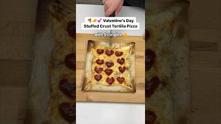 Easy Stuffed Crust Tortilla Pizza with Heart Shaped Pepperoni [upl. by Blankenship]