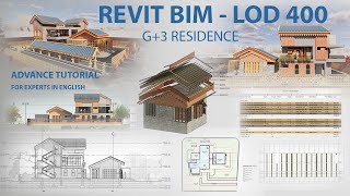 Revit BIM Villa Design Project  Architecture amp Structure  400 LOD [upl. by Mia]