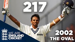 Rahul Dravid Hits 217 at The Oval  England v India 2002  Highlights [upl. by Hersch]