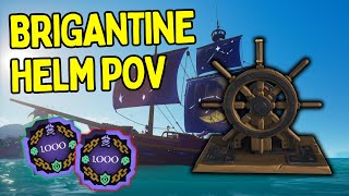 Brigantine Hourglass HELM POV Sea of Thieves [upl. by Saxela877]