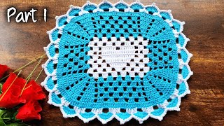 crochet placemat PART 1  table centerpiece crochet tutorial  thalposh  doily  thalicover [upl. by Schroeder868]