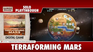 Terraforming Mars Digital  Solo Playthrough [upl. by Enrol286]