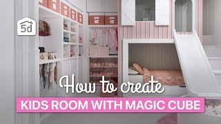 Room Planner How to create Kids room Small Bedroom Interior Design  Apartment Tour [upl. by Aloisia]