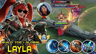 FINALLY🔥TRY THIS NEW LAYLA 1 HIT BUILD 2024 INSANE DAMAGE  BUILD TOP 1 GLOBAL LAYLA  MLBB [upl. by Yelsew]