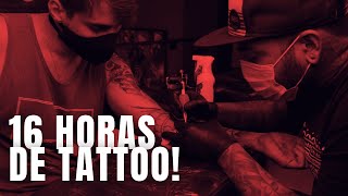 FECHAMENTO DE BRAÇO 16 horas de tatuagem em 2 minutos [upl. by Nawtna]