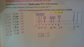Spettroscopia spettro HNMR Step 4A Esercitazione 3 Molecola 3 [upl. by Nosyla]