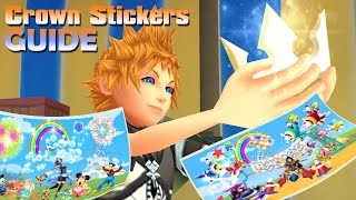 Guide to the Crown Stickers and their Locations  KINGDOM HEARTS Birth by Sleep FINAL MIX [upl. by Stambaugh631]