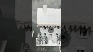 Raz Lighted Snowy Cardboard Christmas House Decoration [upl. by Ogeid869]