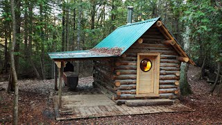 1Year Building a Cozy Log Cabin in the Woods StarttoFinish ASMR [upl. by Tecla]