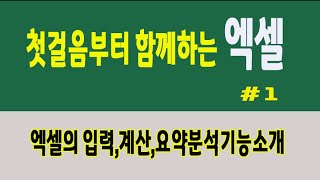 엑셀 첫걸음부터 함께 배워요 1기본화면구성 과 액셀의 다양한 기능을 소개입력계산요약분석 옵션메뉴 활용법 Microsoft Excel Study [upl. by Sredna]