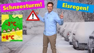 Warnung vor Extremwetter Schneesturm und EisregenChaos ab Montag Deutschland im Winterwahnsinn [upl. by Pirzada]