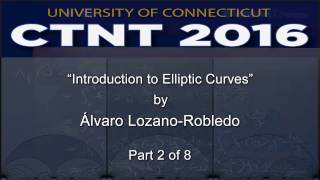 Introduction to Elliptic Curves  Part 2 of 8 [upl. by Ssirk]