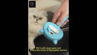 usapetprouduct Rechargeable Cat amp Dog Grooming Brush with Mist – SelfCleaning Slicker [upl. by Toffic241]