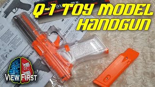 Q1 Pistol Toy Model handgun  pellet gun or bb gun toy  How it works target shooting assembly [upl. by Norling]