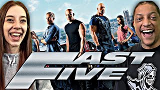 FAST FIVE  MOVIE REACTION  MY FIRST TIME WATCHING  VIN DIESEL  THE ROCK  THE WHOLE TEAM HERE😱 [upl. by Bernete846]