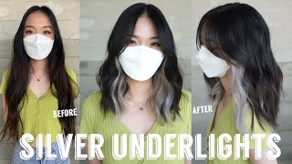 Hair Transformations with Lauryn Platinum Silver Underlights on Previously Colored Hair Ep 47 [upl. by Retseh144]