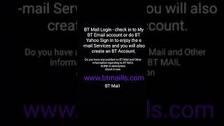 BT Mail Login BTinternet Sign in Account 247 Helpline BT Account UK [upl. by Reviere]