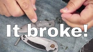 Inside a Kershaw Speedsafe  Broken Kershaw Scallion Disassembly [upl. by Ahsemak]