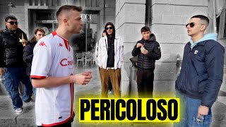 Mi PICCHIANO Cammino a LECCE con la maglia del BARI Esperimento sociale [upl. by Anowahs]