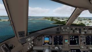 777 cockpit landing in Bermuda [upl. by Lose]