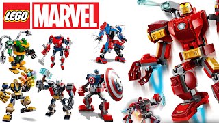 All Lego Marvel Mech Armor sets 2019  2021 [upl. by Oirevas]