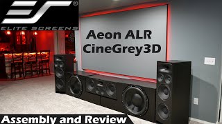 Elite Screens Aeon CineGrey3D CLR ALR Projector Screen Assembly Guide and Review [upl. by Llirrehs651]