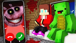 SCARY Peppa Pig CALL JJ amp Mikey at 300 AM in Minecraft Maizen Animation [upl. by Yenoh]